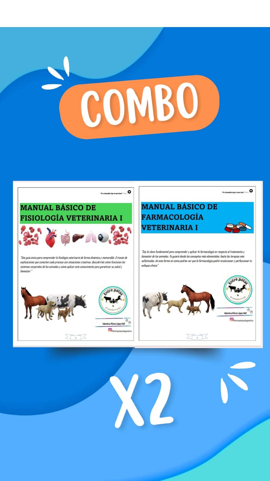 Combo: Manual Básico de Farmacología Veterinaria + Manual básico de fisiología veterinaria (Físico)